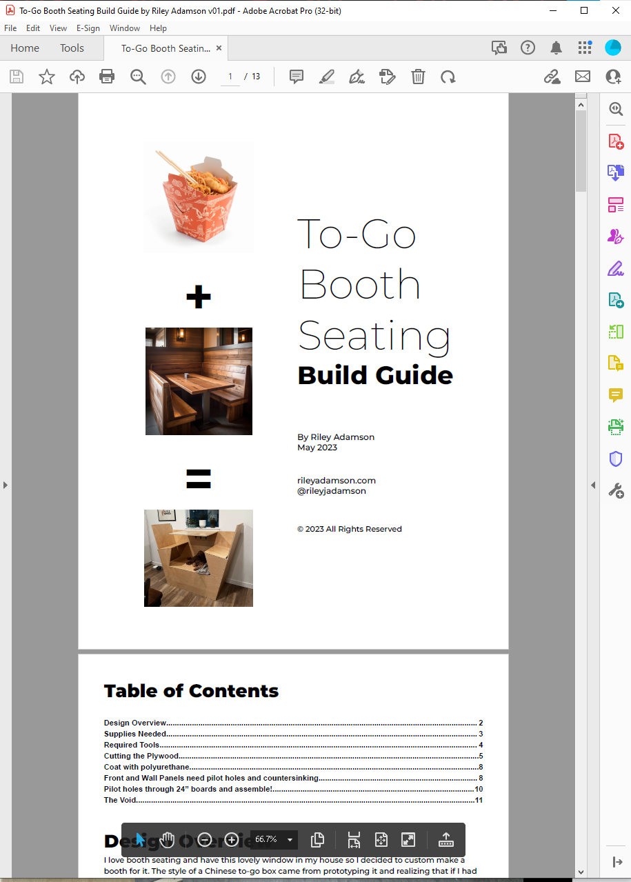 Booth Seating Build Guide eBook