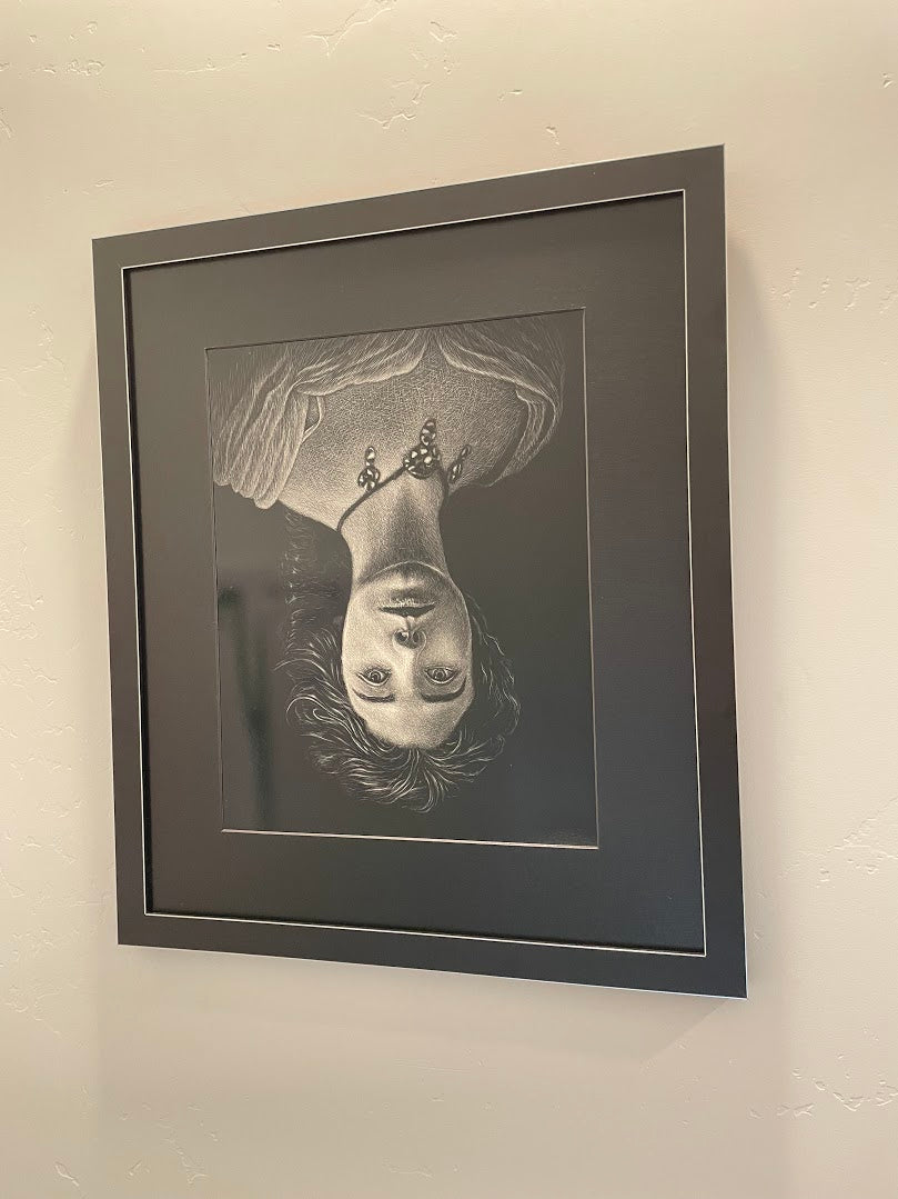Maude Adams Scratchboard