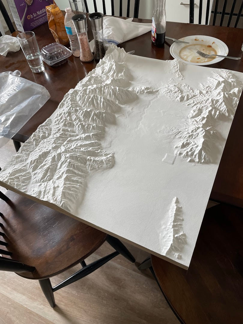 Salt Lake County Glow-in-the-Dark 3D Map