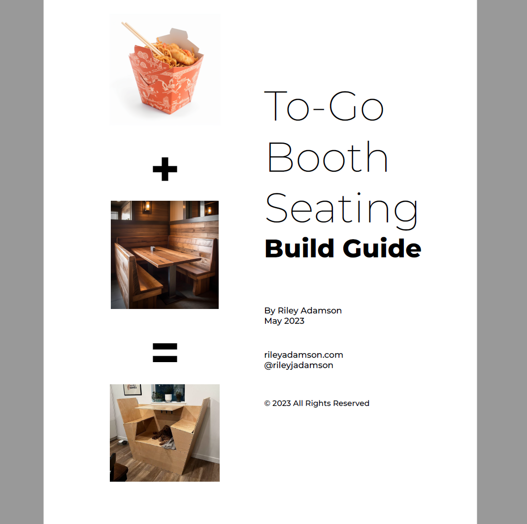 Booth Seating Build Guide eBook